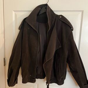 Women's Faux Suede Brown Jacket
